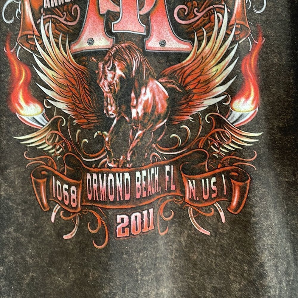 IRONHORSE SALOON 2011 BIKE WEEK GRAPHIC TSHIRT IN BROWN - Picture 8 of 8